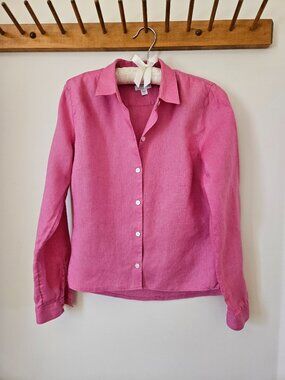 J. Jill Pink love linen Shirt - Size XS